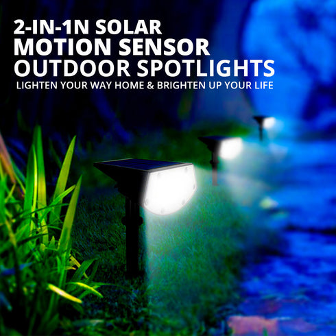 Outdoor Solar Wall Lights, 100 LED Solar Lights | 2 Pcs | WBM SMART